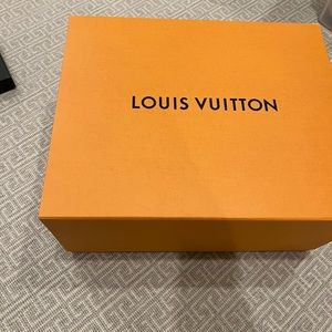 Large Louis Vuitton EMPTY BOX with a Louis Vuitton purse storage bag included.
